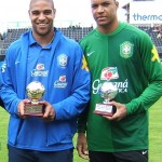 Adriano (left) won the IFFHS Trophy in 2005 and was in the Top 15.