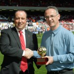 Rafael Benitez with the Trophy 2005